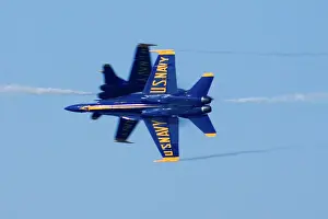 Air Plane Prints: Blue Angels perform knife-edge pass during 2006 Fleet Week airshow in San Francisco