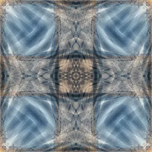 Montage Prints: Blue and brown abstract