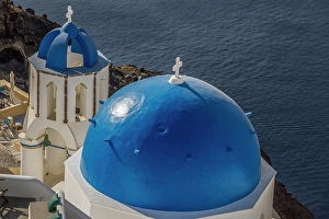 John Ford Prints: Blue Domes, Santorini, Greece