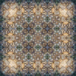 Abstract Collection: Blue, green and tan abstract