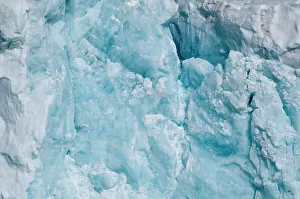Polar Region Prints: Blue ice in a wall of Lilliehook Glacier