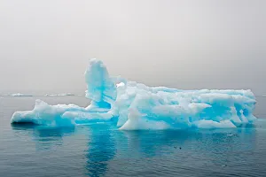 Greenland Prints: Blue iceberg in the fjord of Narsarsuaq, Greenland