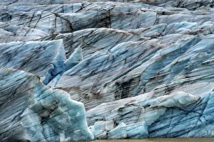 Cove Prints: Blue Large Svinafellsjokull Glacier Brown Lagoon, Vatnajokull National Park, Iceland