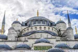 Istanbul Prints: Blue Mosque, Istanbul, Turkey. Blue Mosque or Sultan Ahmed Mosque built in 1616 by Ottoman Turks