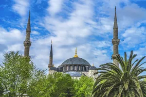 Istanbul Prints: Blue Mosque, Istanbul, Turkey. Blue Mosque or Sultan Ahmed Mosque built in 1616 by Ottoman Turks