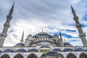 Istanbul Prints: Blue Mosque minarets, Istanbul, Turkey
