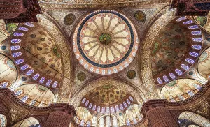 Istanbul Prints: Blue Mosque stained glass, Istanbul