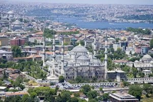 Blue Mosque (Sultan Ahmet Camii, built between 1609 and 1616), aerial, Istanbul
