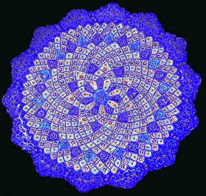 Images Dated 27th March 2023: Blue pottery plate, Madaba, Jordan