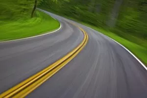 Images Dated 13th June 2006: Blurred motion view of U. S. 441 through the Great Smokies National Park, from a moving automobile