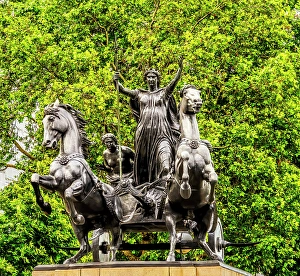 England Prints: Boadicea and Her Daughters Statue