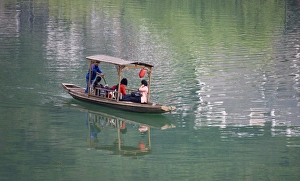 Zhenyuan Prints: Boat on Wuyang River, Zhenyuan, Guizhou, China