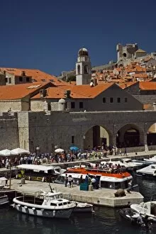 Images Dated 11th May 2007: Boats docked in harbor at Old Town Dubrovnik a UNESCO World Heritage Site, Croatia