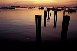 Boats. Sunrise. Rye Harbor. Rye, NH