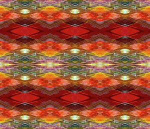 Kaleidoscope Prints: Bold red, orange and yellow abstract