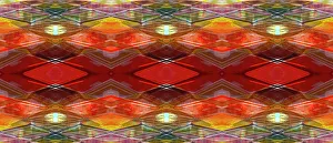 Kaleidoscope Prints: Bold red, orange and yellow abstract