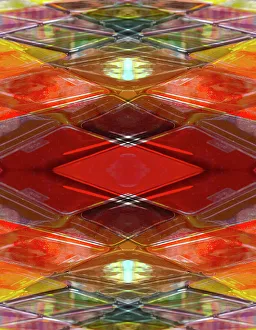 Kaleidoscope Prints: Bold red, orange and yellow abstract