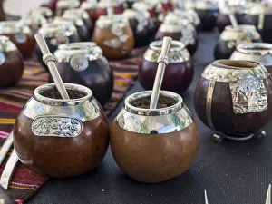 Palermo Prints: Bombilla and gourd for drinking mate. Plazoleta Julio Cortazar, also called Plaza Serrano