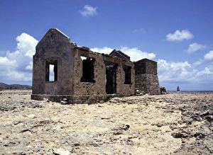 Mine Prints: Bonaire. Ruins of old gold mine
