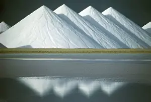 Spice Prints: Bonaire, sea salt stacks, dry climate helps island produce salt