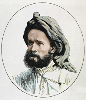 Beard Prints: BONNAT (d. 1881). French explorer. Engraving