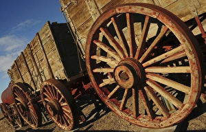 Wagon Prints: Borax Mining Wagon, Furnace Creek, Death Valley National Park, USA