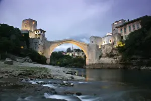 Ottoman Prints: Bosnia-Hercegovina - Mostar. The Old Bridge Stari Most - (b. 1556 / destroyed