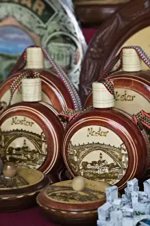 Images Dated 18th May 2007: Bosnia-Hercegovina - Mostar. Old Town Mostar Market- Souvenir Flasks