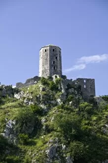 Bosnia-Hercegovina -Pocitelj. Ottoman Era Town-Clocktower (sahat kula)