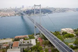 Images Dated 30th April 2007: The Bosphorus Bridge, aerial, Istanbul - 2010 European Capital of Culture - Turkey