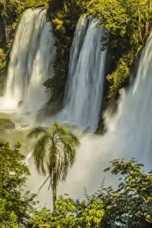 Images Dated 16th July 2020: Brazil, Iguazu Falls. Landscape of waterfalls. Credit as