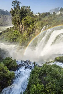 Images Dated 27th February 2020: Brazil, Iguazu Falls. Landscape of waterfalls. Credit as