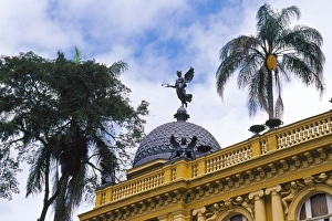 Brazil, Petropolis, The Imperial City, statues atop the Municipal Chamber of Petropolis