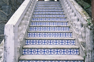 Brazil, Petropolis, tile decorated staircase