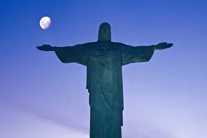 Cristo Redentor Prints: Brazil, Rio de Janeiro, the iconic Cristo Redentor statue that sits atop Corcovado mountain