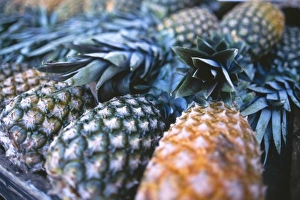 Pine Apple Prints: Brazil, Rio de Janeiro, pineapple for sale at market, near Ipanema Beach