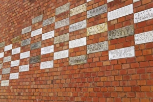 Krakow Prints: Brick wall on Wawel Castle, Krakow, Poland
