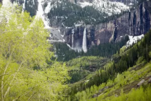 Images Dated 29th May 2007: Bridal Veil Falls, Mount Sneffels Wilderness, Telluride, Colorado