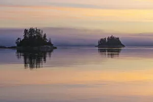 British Columbia Collection: British Columbia. Sunset paints a canvas of pastel hues in Johnstone Strait