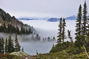 Images Dated 22nd September 2012: British Columbia, Whistler. Coming out of the clouds on Whistler Mountain