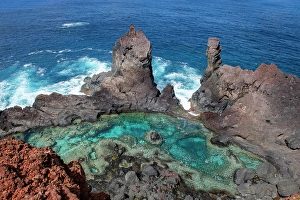 Turquoise Prints: British Overseas Territory, Pitcairn Island. Saint Paul's Pool
