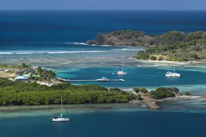 British Virgin Islands, Jost Van Dyke. Long Bay from Roach Hill