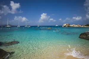 British Virgin Islands, Virgin Gorda. The Baths, beach view