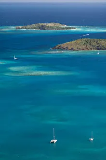 British Virgin Islands, Virgin Gorda. North Sound from Fanny Hill