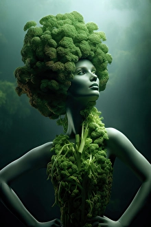 Health Prints: Broccoli woman fantasy. ©Jim Zuckerman / Jaynes Gallery / DanitaDelimont.com