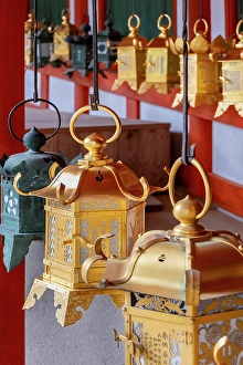 Images Dated 7th October 2024: Bronze lanterns, Kasuga Taisha shrine, Nara, Japan
