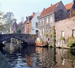 Bruges Prints: Bruges canal scene BELGIUM Copyright: aACollectionLtd