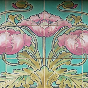 Belgium Prints: Brussels, Belgium. Art Nouveau architecture that graces the city