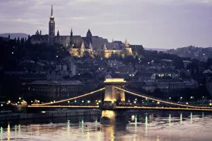 Budapest, Hungary; Chain Bridge (Szechenyi lanc-hid), architect William Tierney Clark
