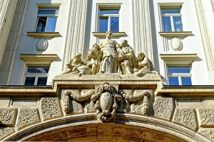 Carving Prints: Budapest, Hungary. Facade of building from the 1800's